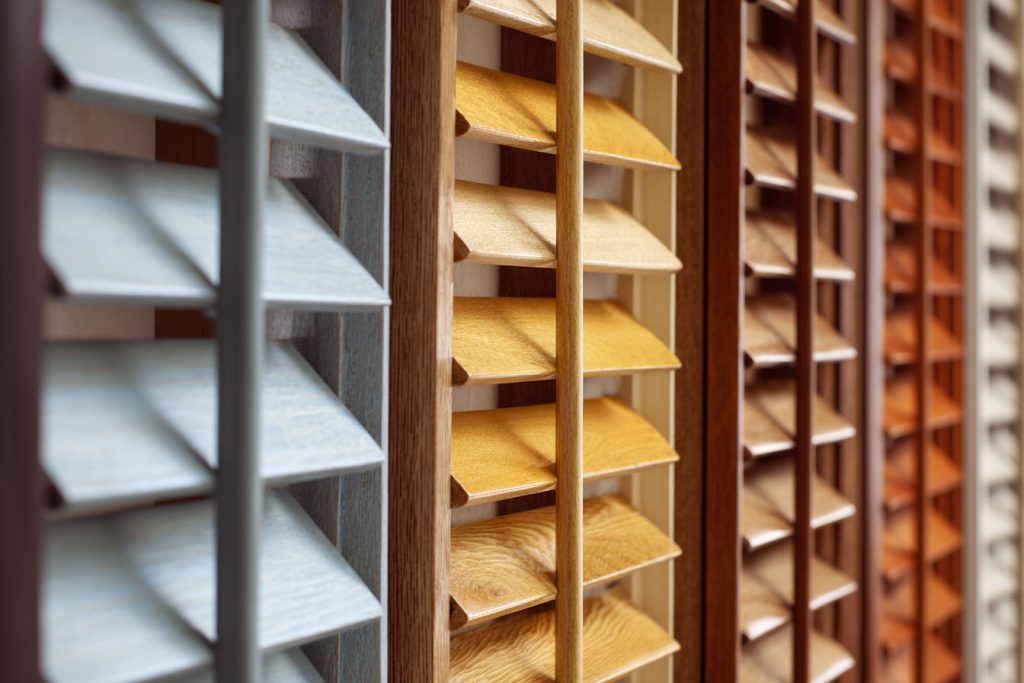 不同寬幅的木百葉葉片，會有不同的視覺效果