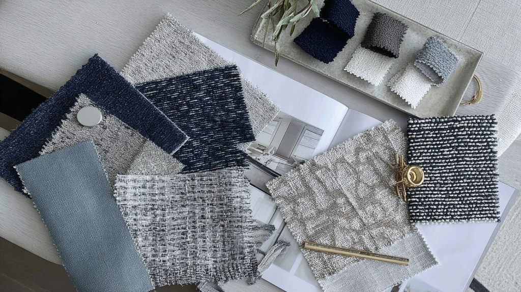 窗簾布樣是決定布簾時的重要步驟。豐富顏色、厚薄、質感、纖維材質等等，會讓布簾有不同的風情