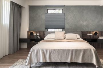 同一個臥室的不同窗型、面向，以不同窗簾類型搭配，也能收到綜效
