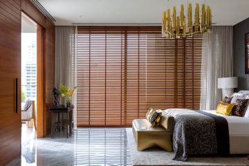 實木百葉簾讓室內裝潢增添一些輕巧的元素