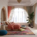 度假海島風格客房，顏色繽紛的布簾