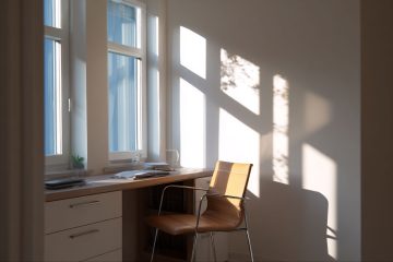 書房對外窗需要窗簾對光線調節