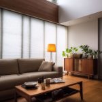 現代化風格客廳，風琴簾是提升質感的一種窗簾類型