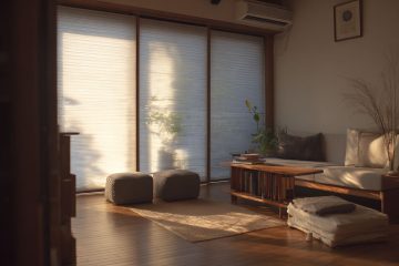 風琴簾在簡約風格客廳