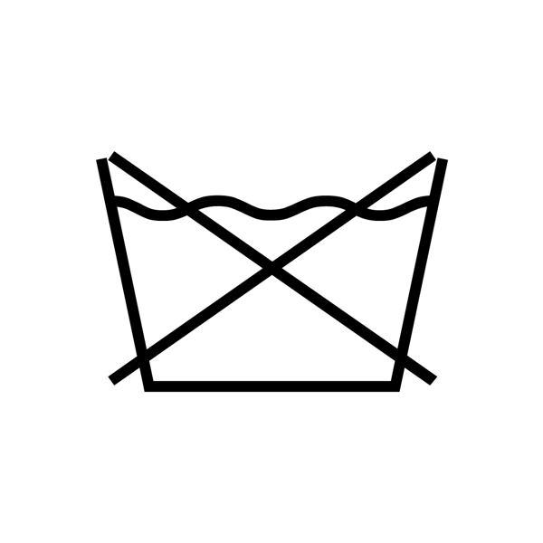 打叉的洗衣盆：不可水洗